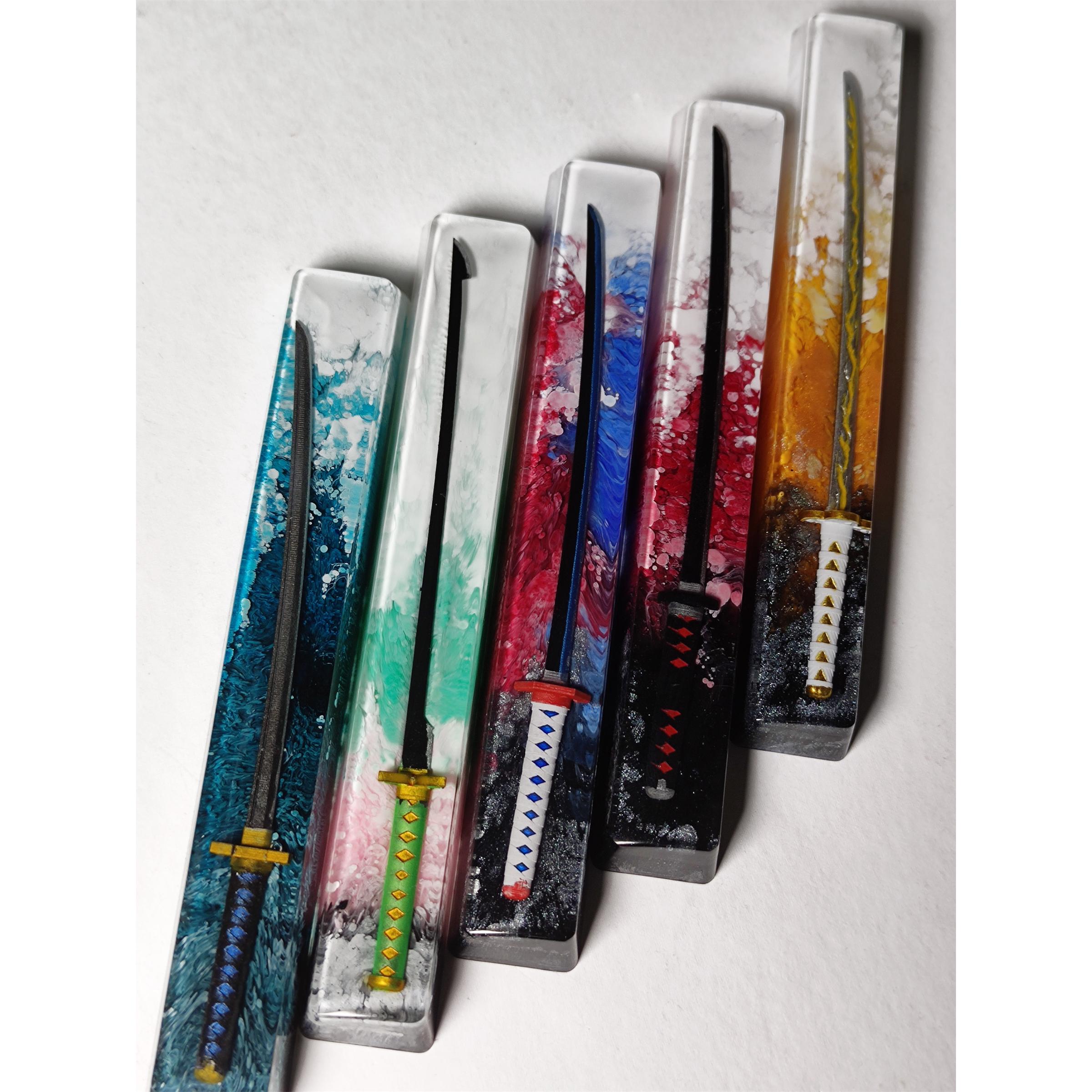 Keycaps Spacebar 6.25U Custom - أغطية مفاتيح ريزين مخصصة بتصميم كاتانا