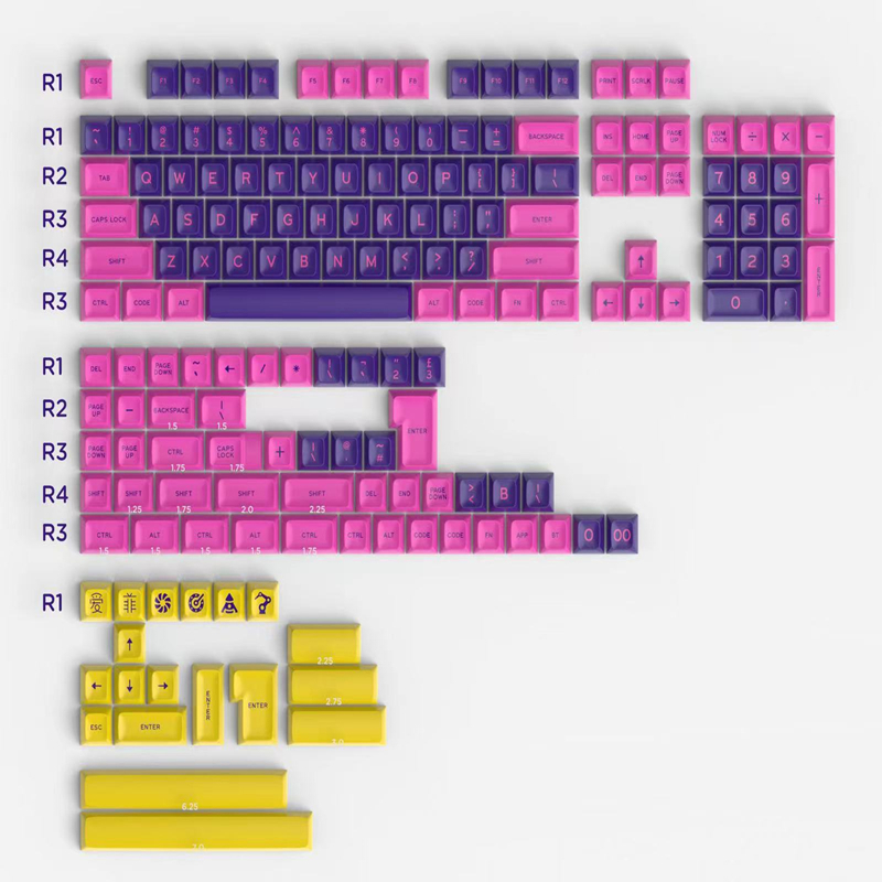 Keycaps Set Sa Profile Abs - 172 مفتاحًا/مجموعة SA Profile ABS Double
