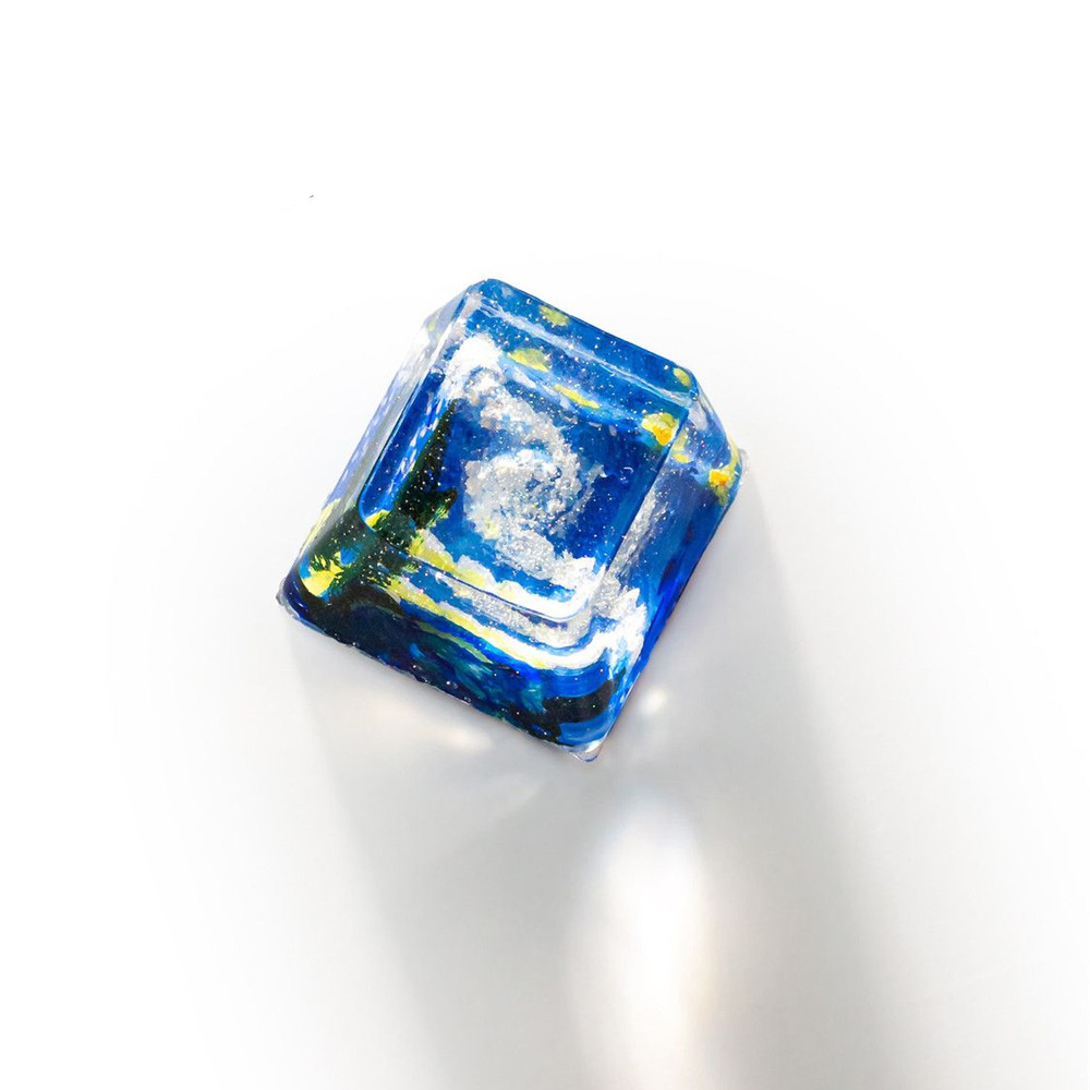 Keycaps Artisan Resin Handmade - شخصية الراتنج ليلة مليئة بالنجوم الحرفي