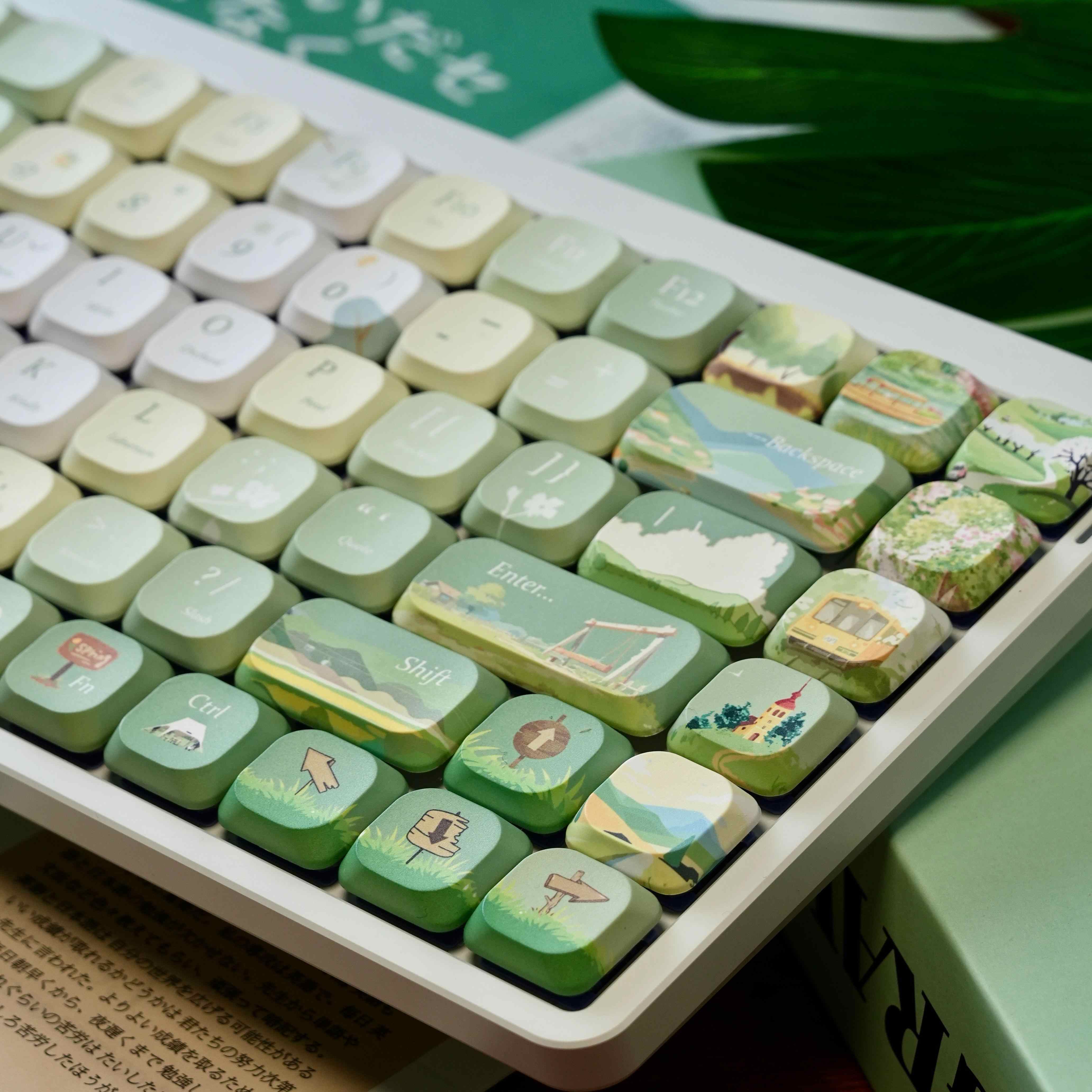 Keycaps Low Profile Choc - 120 مفتاحًا منخفض المستوى بخمسة جوانب