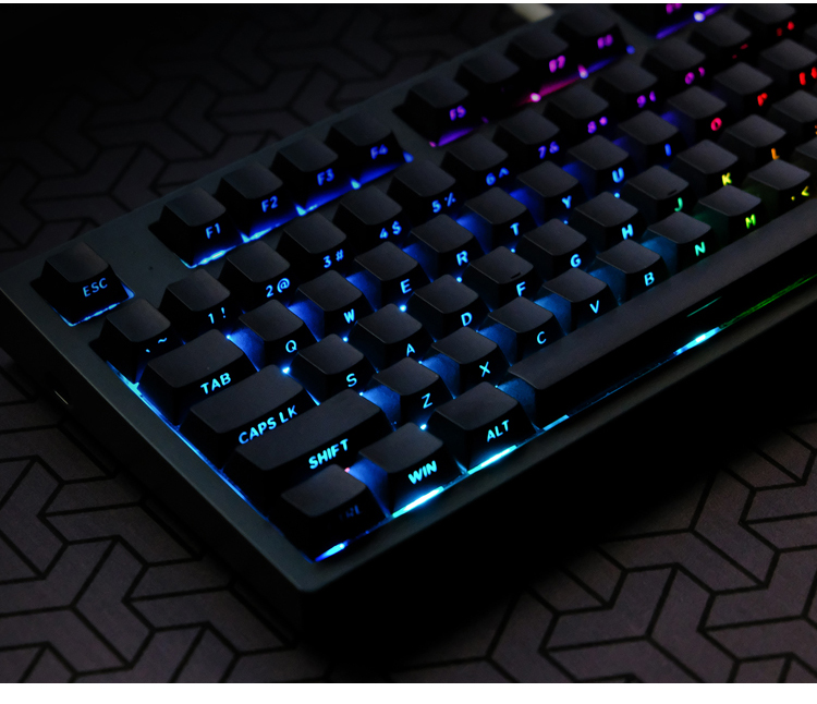 Keycaps Oem Profile 87 Keys - 130 مفتاحًا أغطية مفاتيح بإضاءة خلفية