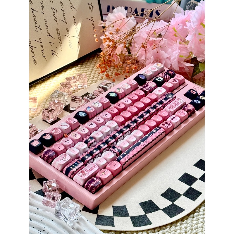 Keycaps Cherry Profile Pbt - مجموعة أغطية مفاتيح أنيمي شوغو تشارا