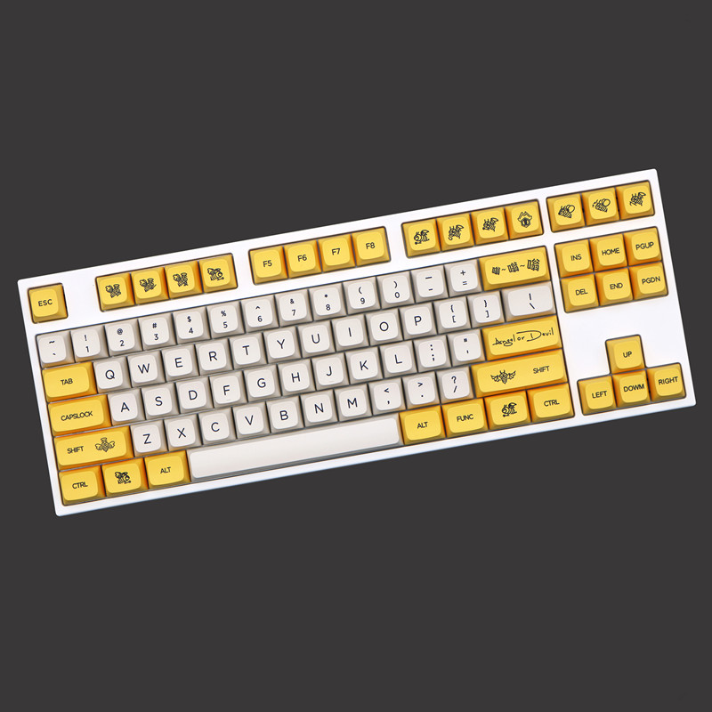 Keycaps Xda Profile Pbt Dye Sub - 140 مفتاح/مجموعة الملاك أو الشيطان موضوع