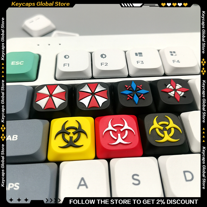 Keycaps Artisan Resin Handmade - أغطية مفاتيح للألعاب من سلسلة Resident