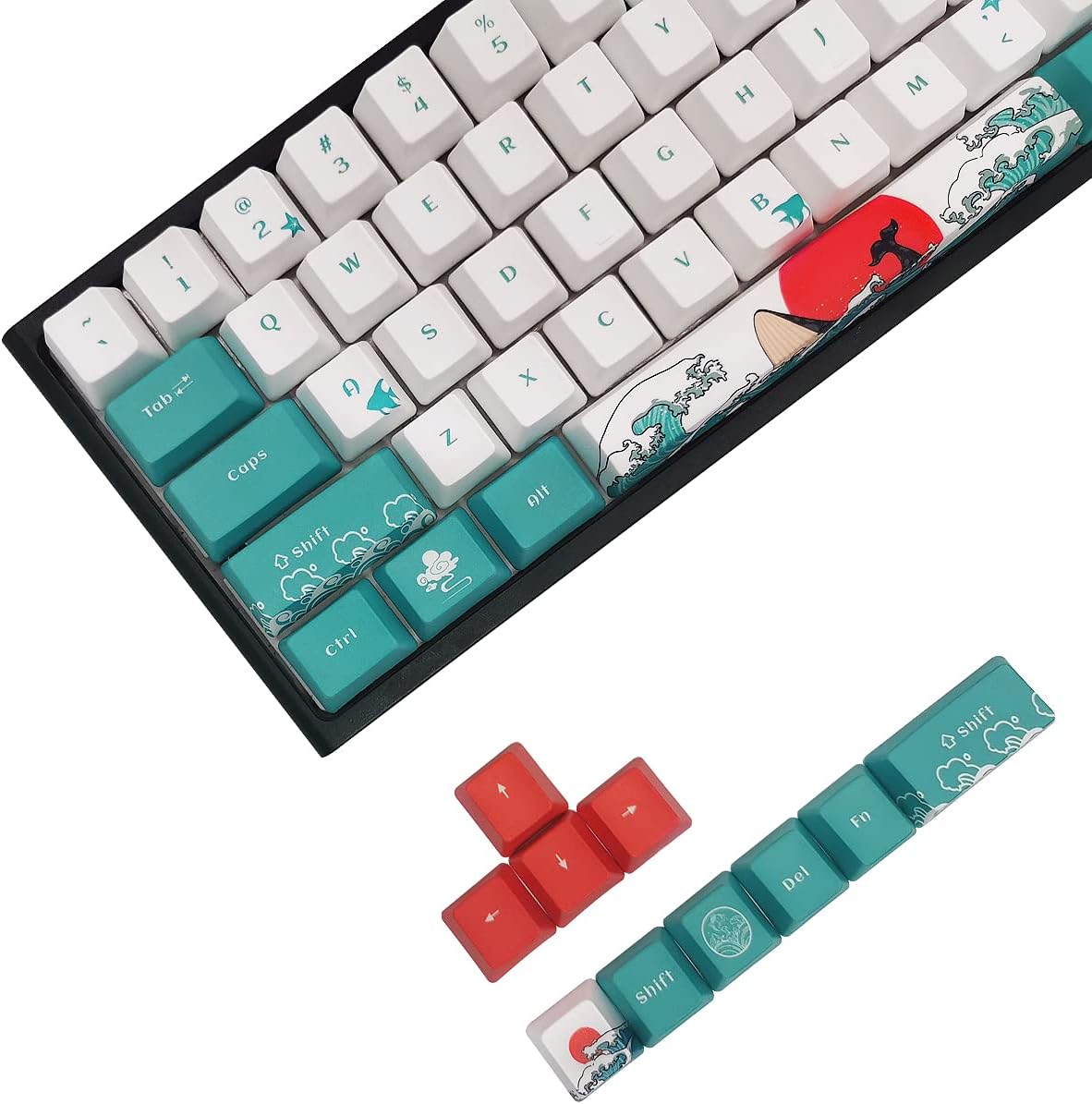 Keycaps Oem Profile 87 Keys - أغطية مفاتيح PBT شفافة بتصميم OEM
