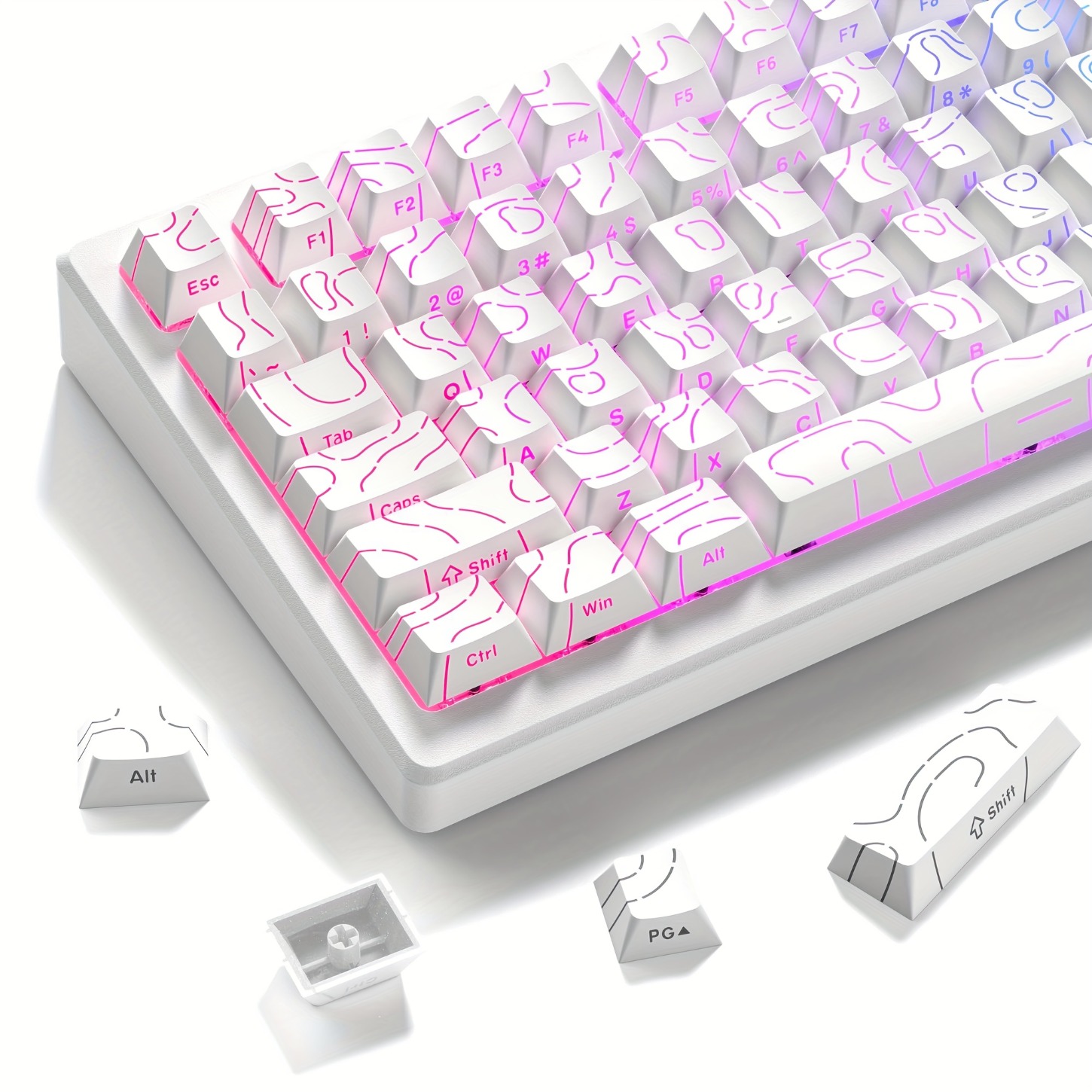 Keycaps Cherry Profile Pbt - أغطية مفاتيح PBT كونتور لاين 2026،