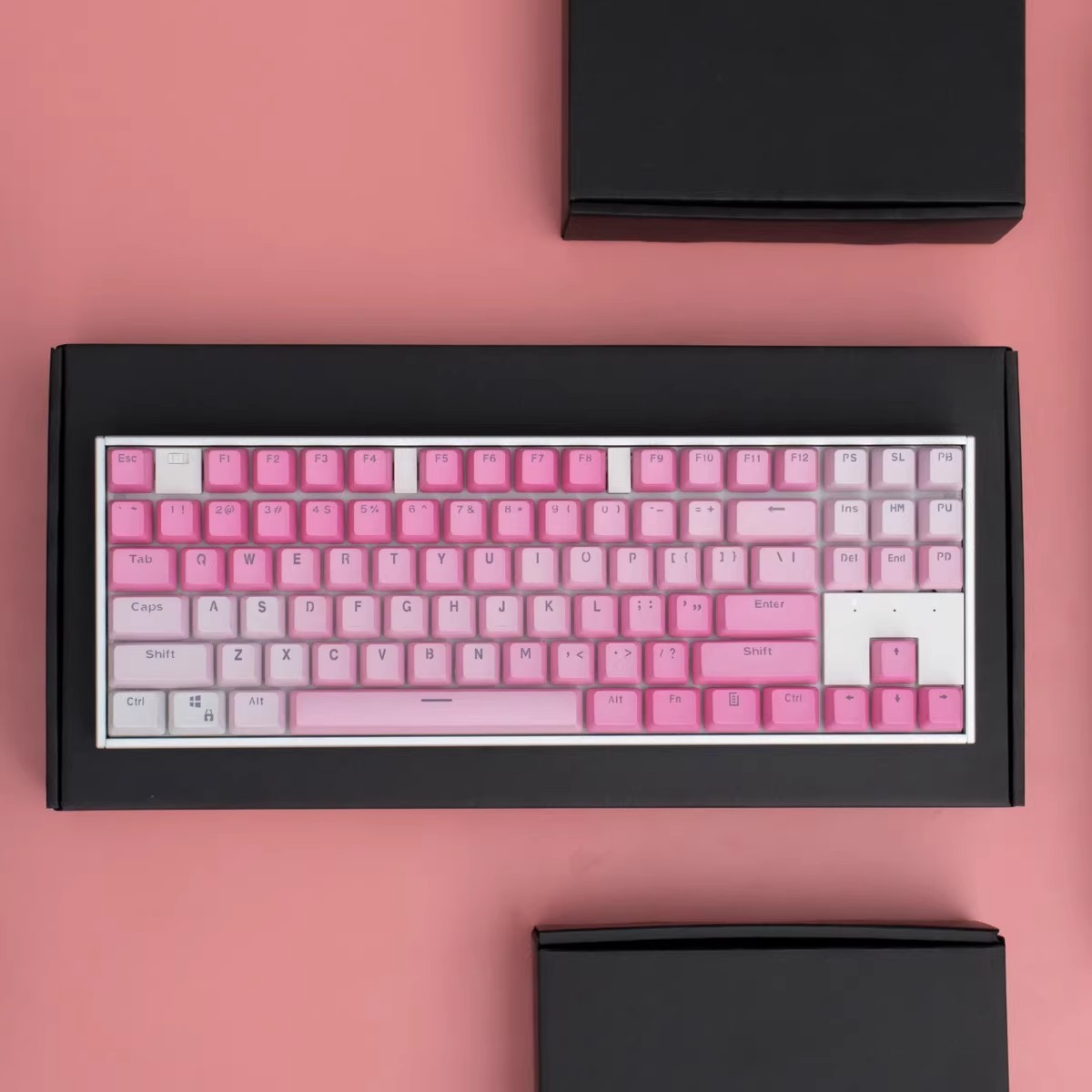 Keycaps Pbt Double Shot 104 Keys - 104 مفاتيح sakura الوردي أغطية المفاتيح