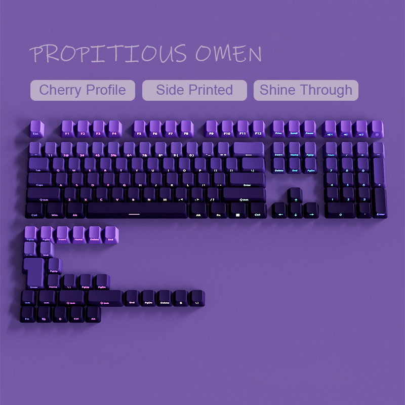 Keycaps Cherry Profile Pbt - الكرز الشخصي الجانب طباعة RGB الخلفية