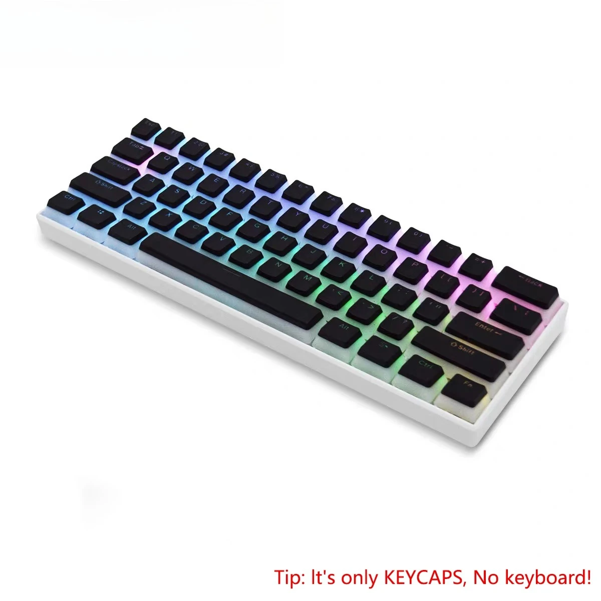Keycaps Translucent Pudding Rgb - 129 مفتاحًا من أغطية المفاتيح PBT