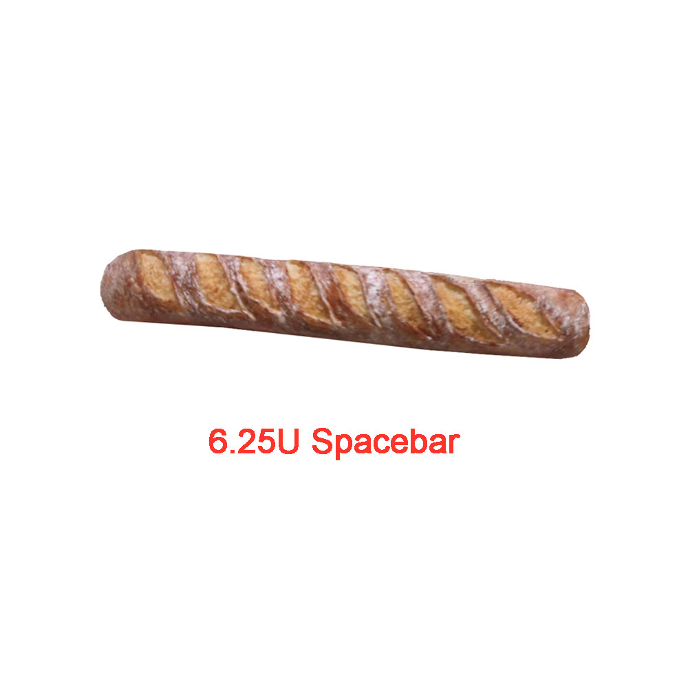 Keycaps Spacebar 6.25U Custom - الرغيف الفرنسي-قبعات المفاتيح الراتنج مخصصة ،