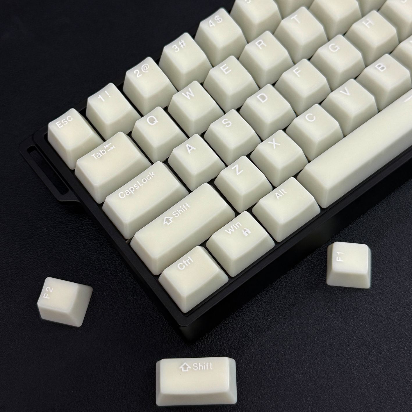 Keycaps Translucent Pudding Rgb - أغطية مفاتيح بودنغ شفافة 114 مفتاحًا
