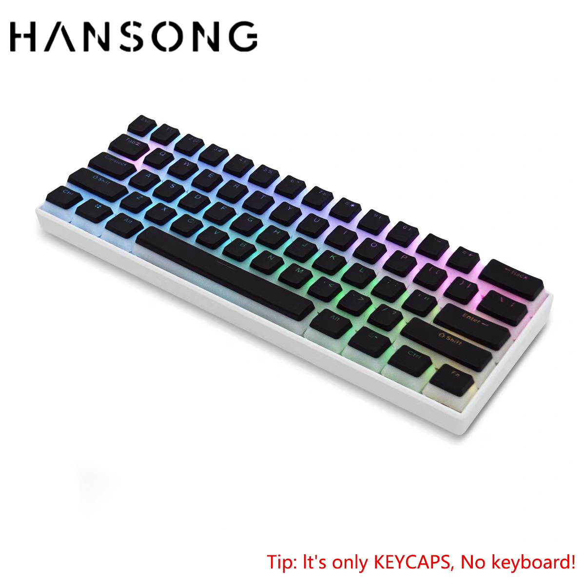 Keycaps Translucent Pudding Rgb - 129 مفتاحًا من أغطية المفاتيح PBT