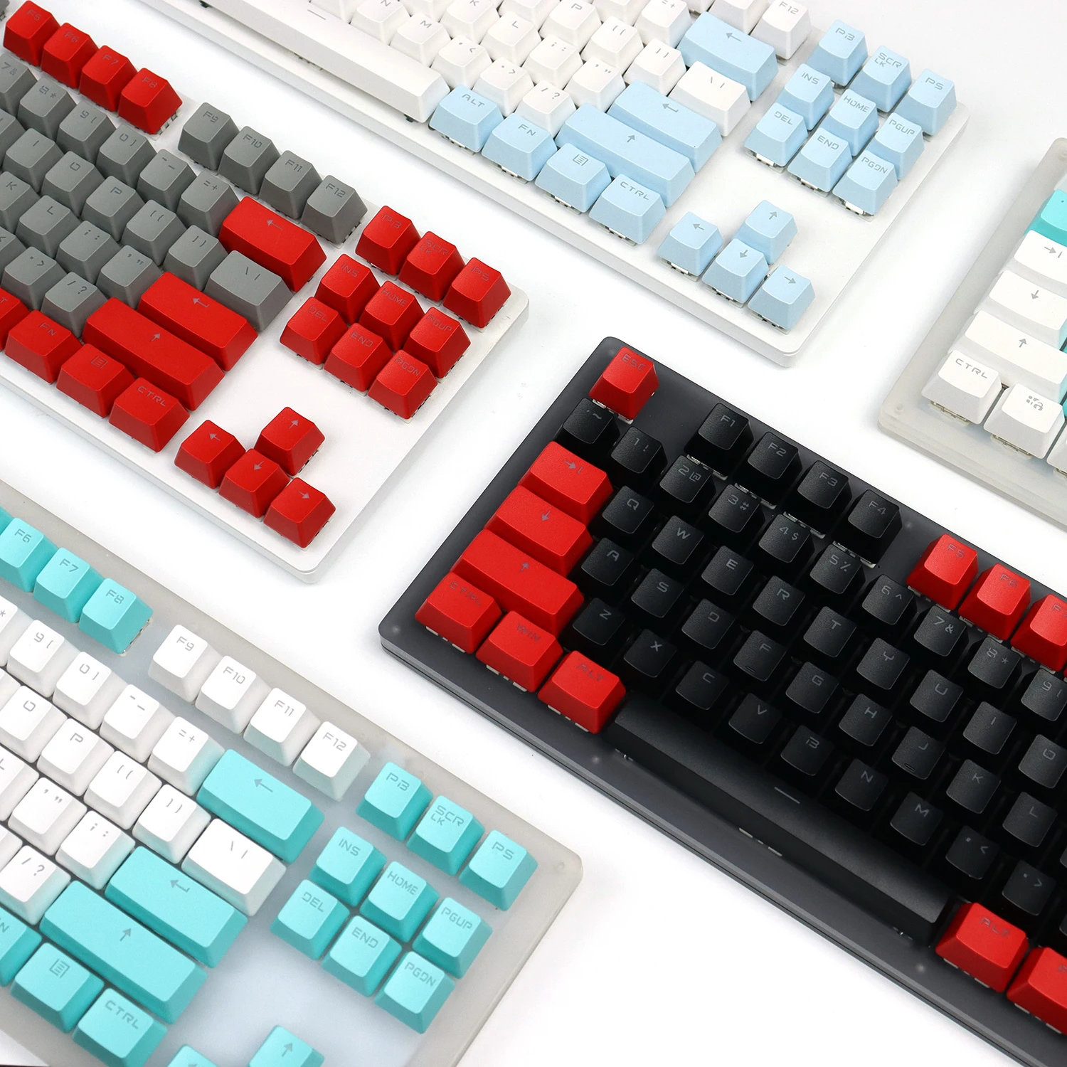 Keycaps Pbt Double Shot 104 Keys - 104 مفتاح OEM الخلفية كيكابس مجموعة