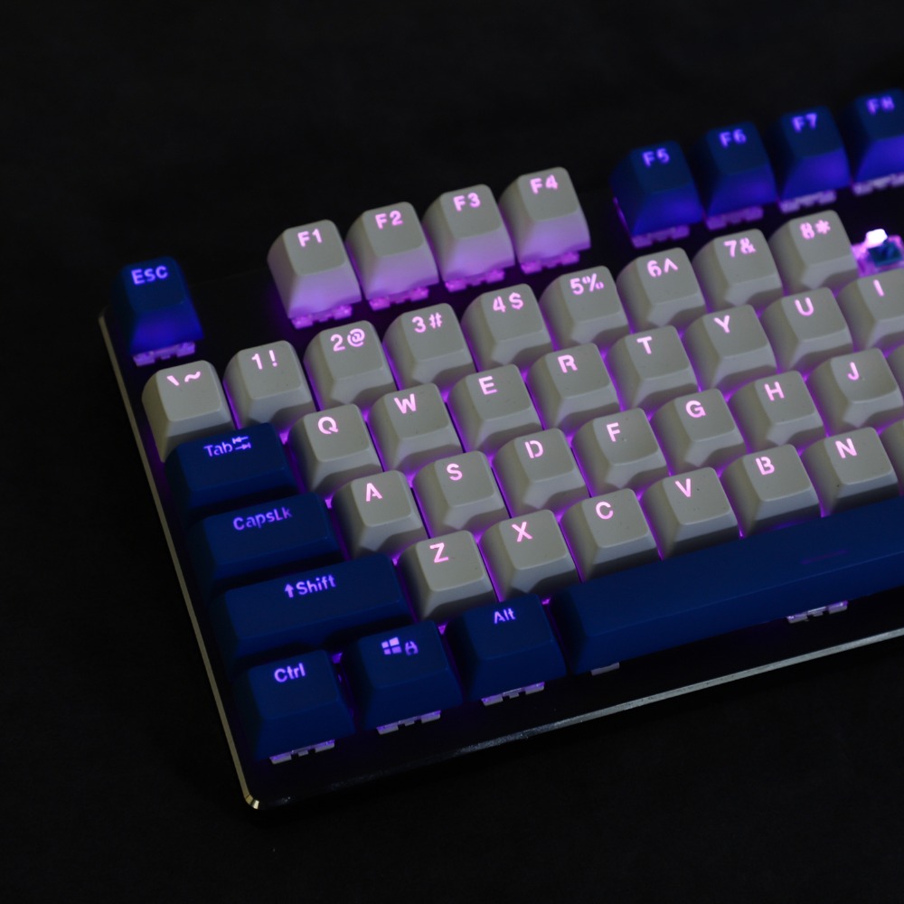 Keycaps Pbt Double Shot 104 Keys - تسديدة مزدوجة تألق من خلال أغطية
