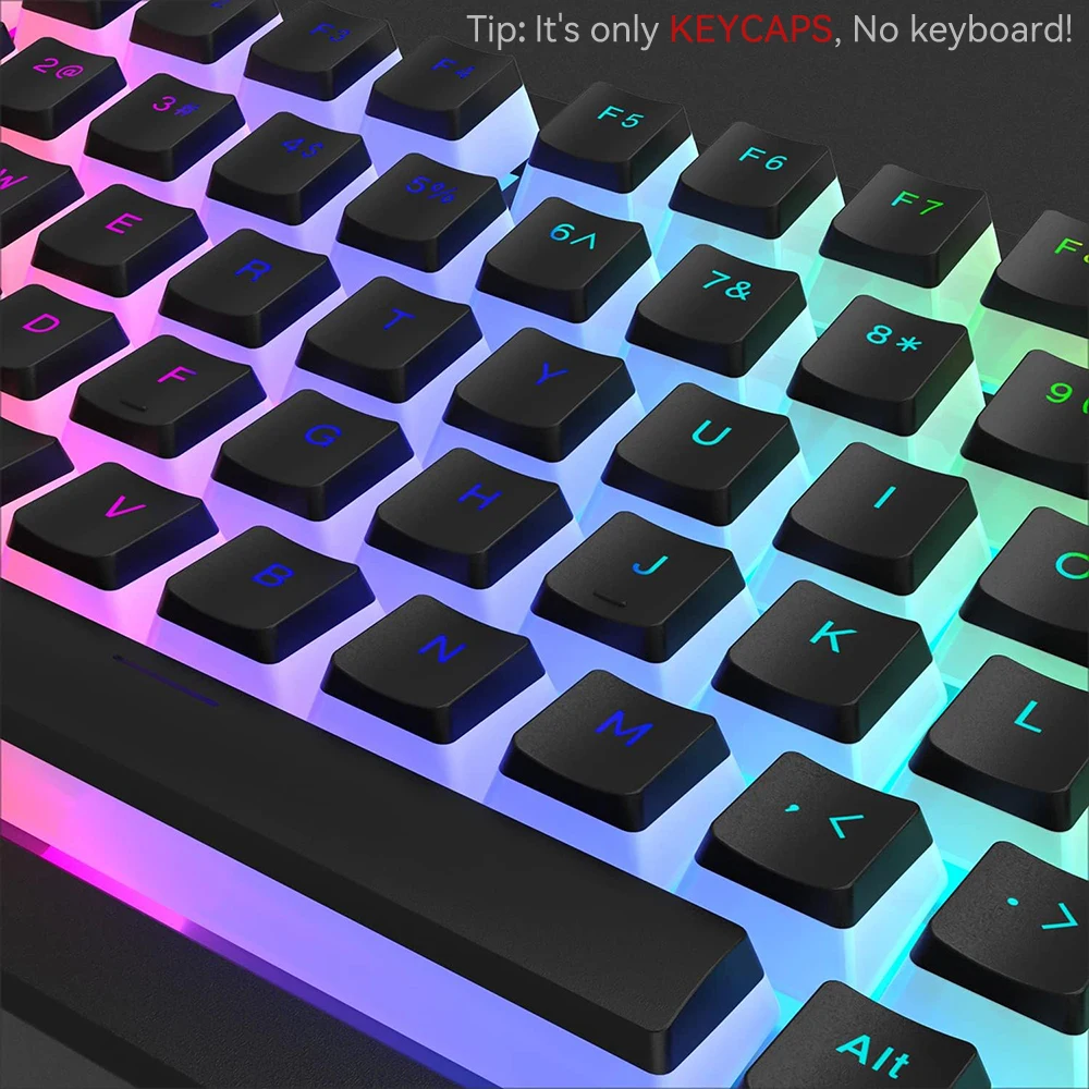 أغطية مفاتيح PBT جديدة 129 مفت - مراجعة Keycaps Translucent Pudding Rgb وسعره