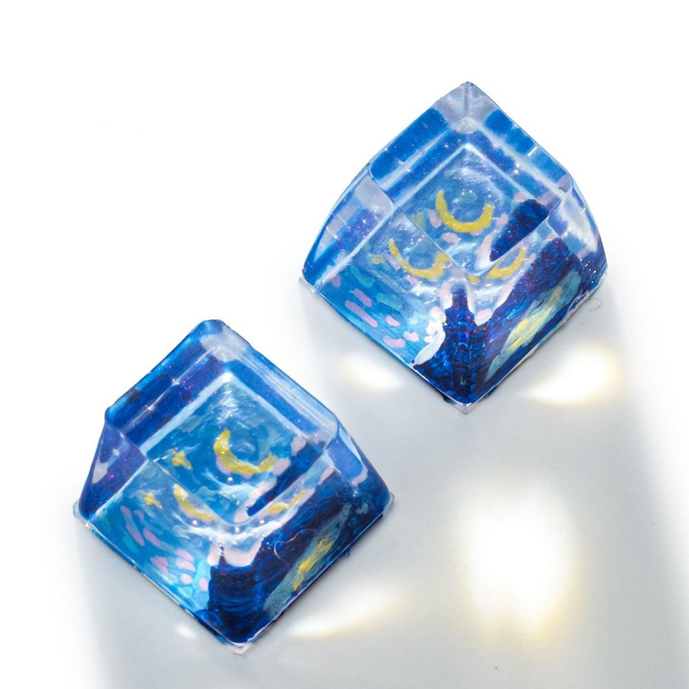 شخصية الراتنج ليلة مليئة بالنج - مراجعة Keycaps Artisan Resin Handmade وسعره