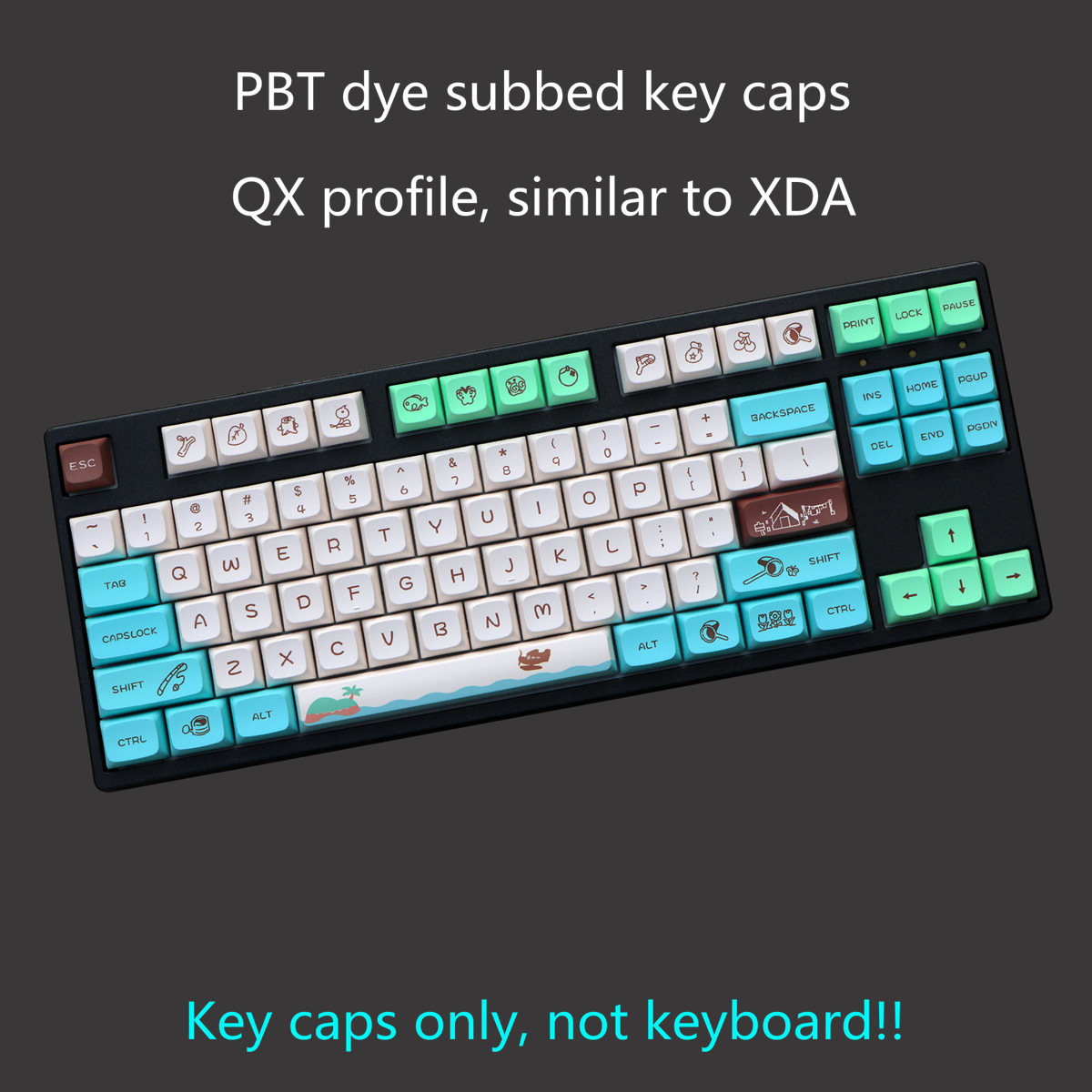 مجموعة واحدة من أغطية المفاتيح - مراجعة Keycaps Xda Profile Pbt Dye Sub وسعره