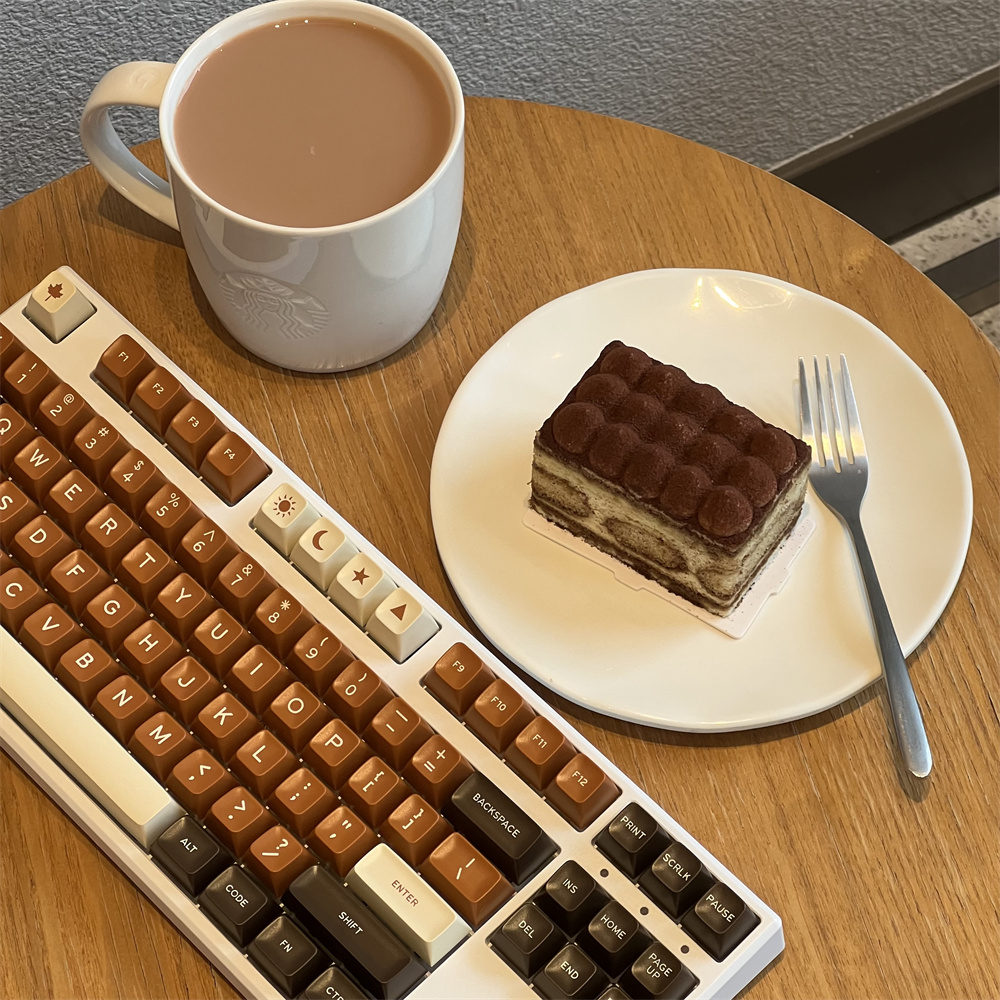 مجموعة أغطية مفاتيح القهوة الغ - مراجعة Keycaps Set Sa Profile Abs وسعره
