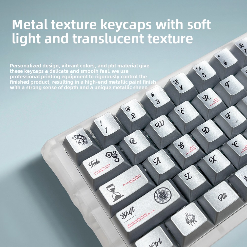 أغطية مفاتيح PBT معدنية اللون  - مراجعة Keycaps Oem Profile 87 Keys وسعره