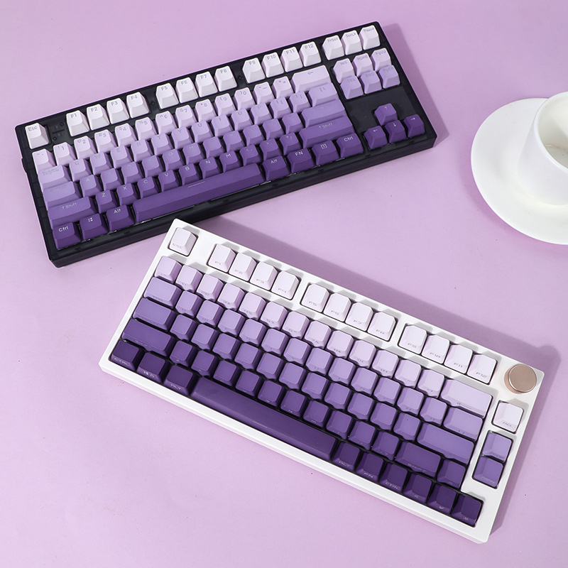 العطر الداكن الأرجواني التدرج  - مراجعة Keycaps Oem Profile 87 Keys وسعره