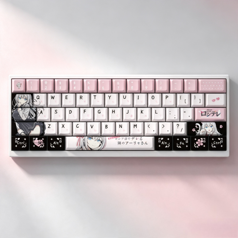 أغطية مفاتيح أنمي أليا من مادة - مراجعة Keycaps Oem Profile 87 Keys وسعره