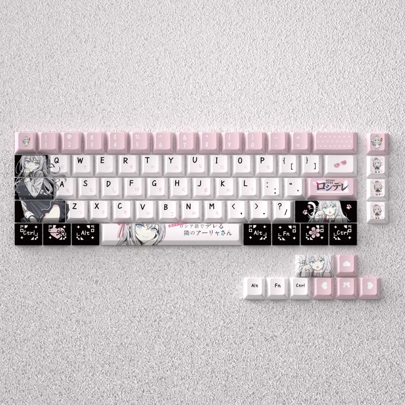 أغطية مفاتيح أنمي أليا من مادة - مراجعة Keycaps Oem Profile 87 Keys وسعره