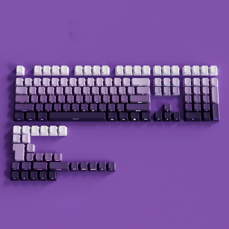 أغطية مفاتيح متدرجة الألوان 13 - مراجعة Keycaps Pbt Double Shot 104 Keys وسعره