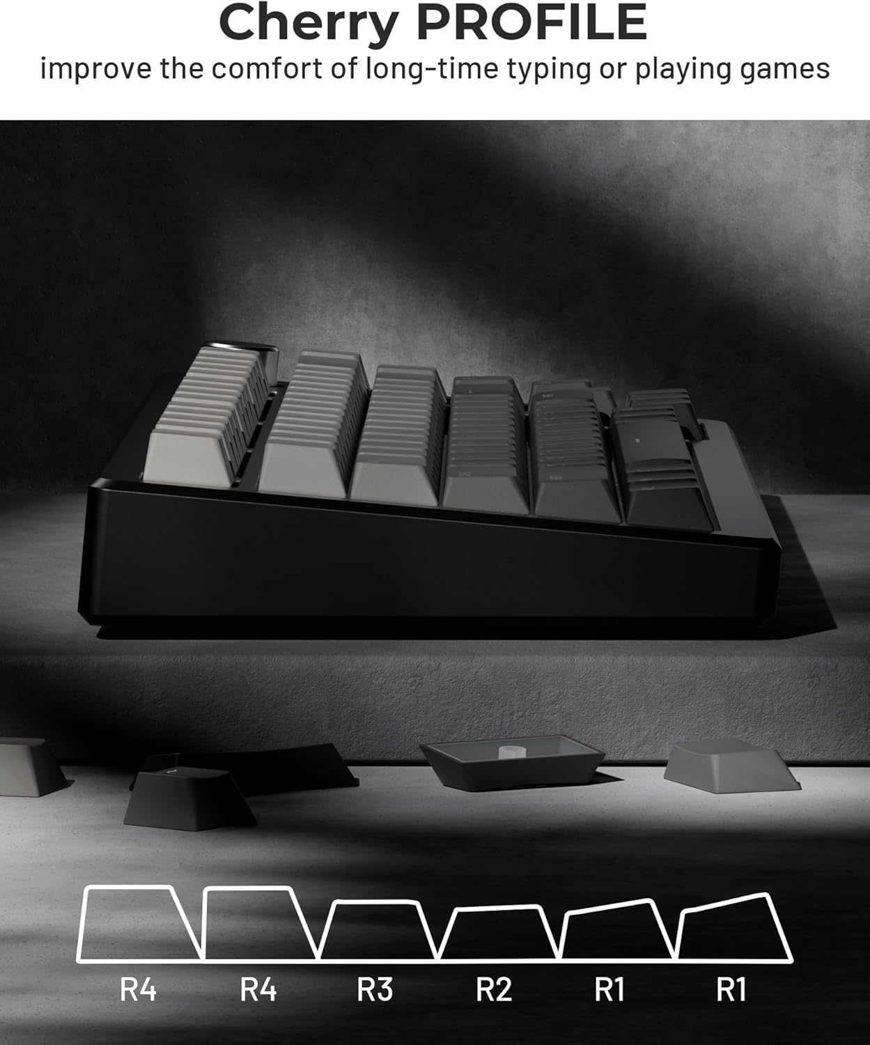 أغطية مفاتيح PBT شفافة بتصميم  - مراجعة Keycaps Oem Profile 87 Keys وسعره