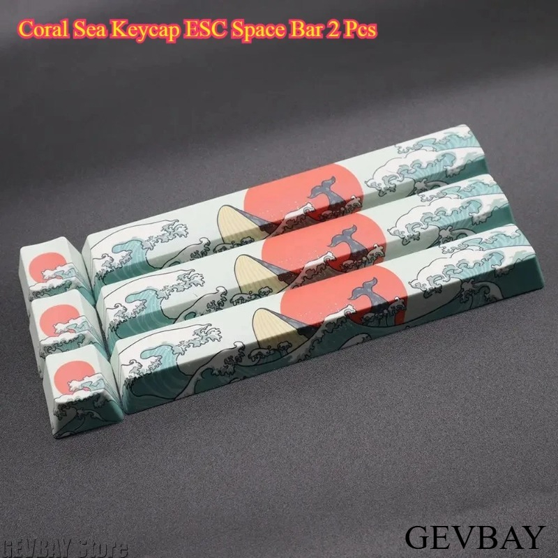 قطعتان من أغطية المفاتيح PBT ب - مراجعة Keycaps Spacebar 6.25U Custom وسعره