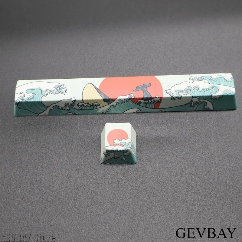 قطعتان من أغطية المفاتيح PBT ب - مراجعة Keycaps Spacebar 6.25U Custom وسعره