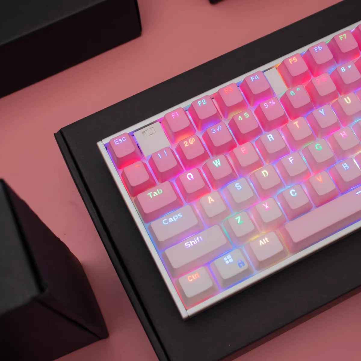 104 مفاتيح sakura الوردي أغطية - مراجعة Keycaps Pbt Double Shot 104 Keys وسعره