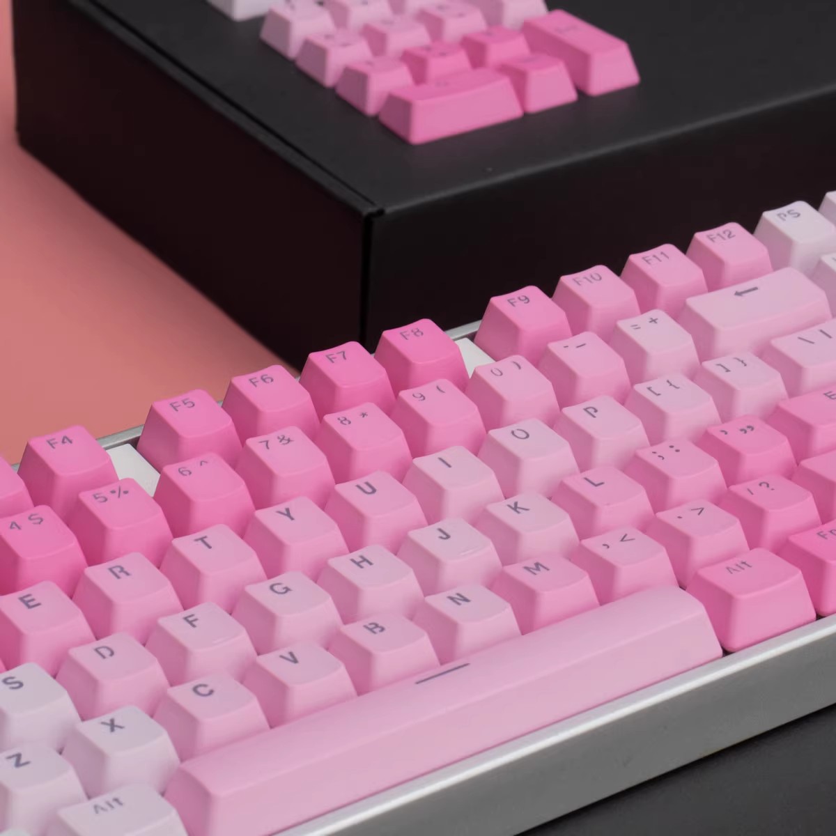 104 مفاتيح sakura الوردي أغطية - مراجعة Keycaps Pbt Double Shot 104 Keys وسعره