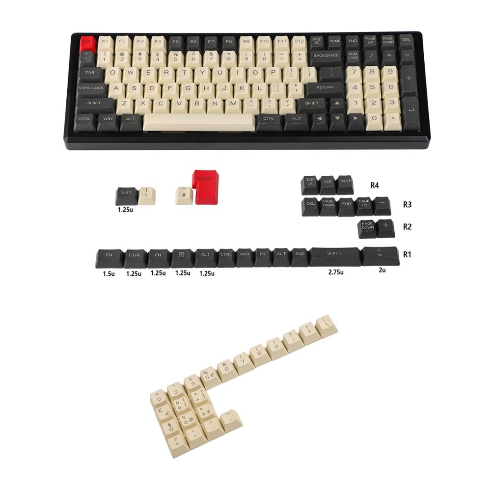 YMDK محفور بالليزر المملكة الم - مراجعة Keycaps Oem Profile 87 Keys وسعره
