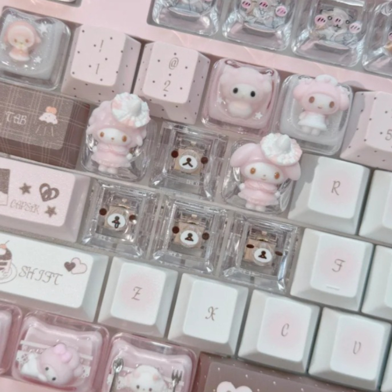 4 قطع من أغطية المفاتيح الشفاف - مراجعة Keycaps Cherry Profile Pbt وسعره