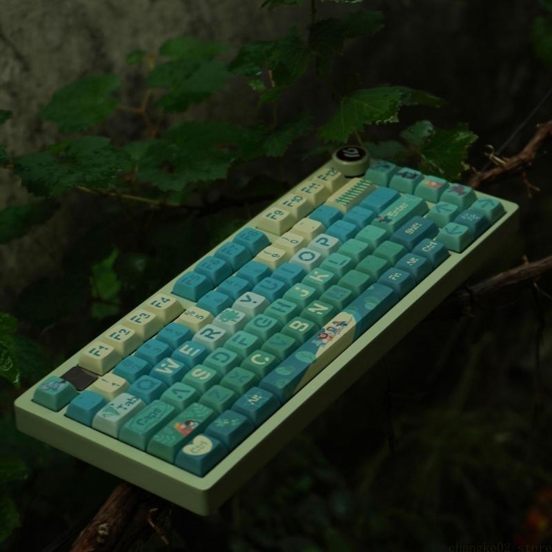 أغطية مفاتيح خضراء 127 مفتاحًا - مراجعة Keycaps Xda Profile Pbt Dye Sub وسعره