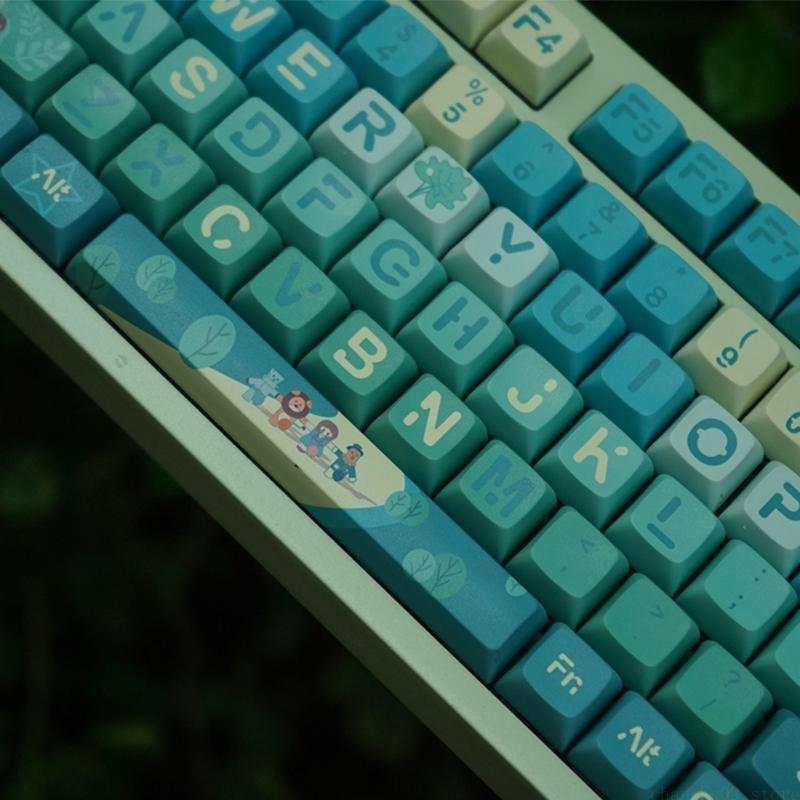 أغطية مفاتيح خضراء 127 مفتاحًا - مراجعة Keycaps Xda Profile Pbt Dye Sub وسعره