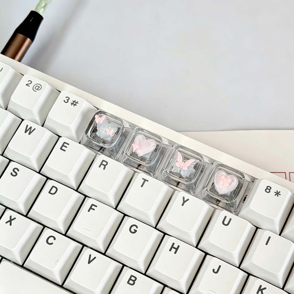 مجموعة جديدة تمامًا من 4 قطع م - مراجعة Keycaps Artisan Resin Handmade وسعره