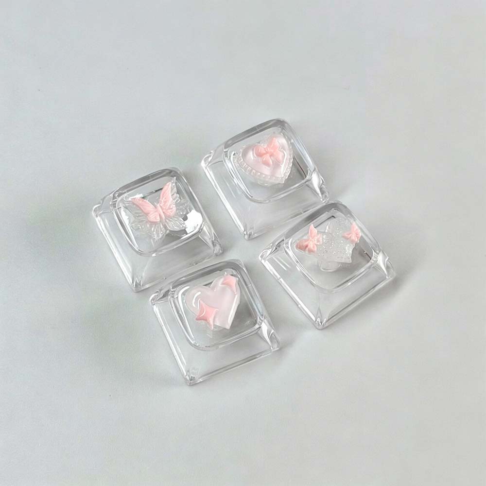 مجموعة جديدة تمامًا من 4 قطع م - مراجعة Keycaps Artisan Resin Handmade وسعره