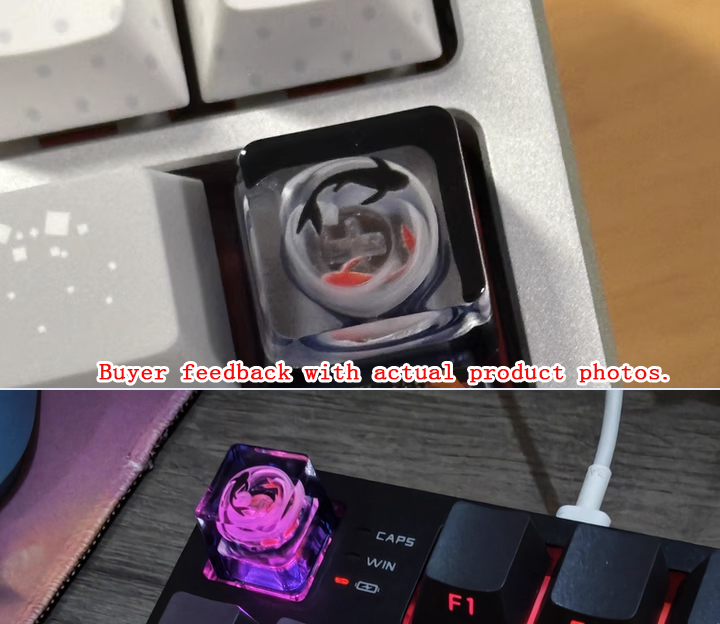 1 قطعة غطاء مفتاح ميكانيكي مصن - مراجعة Keycaps Artisan Resin Handmade وسعره