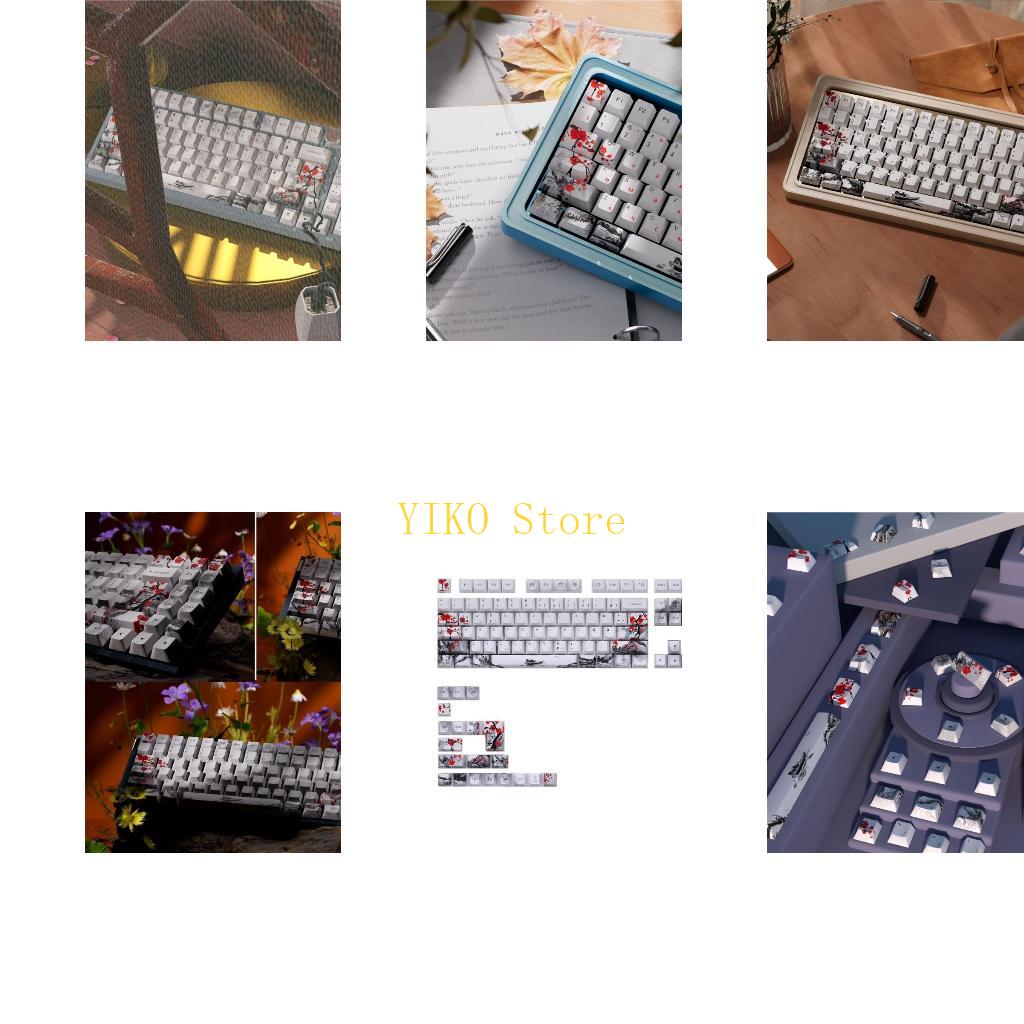 K32C كيكابس زهر البرقوق كيكابس - مراجعة Keycaps Oem Profile 87 Keys وسعره