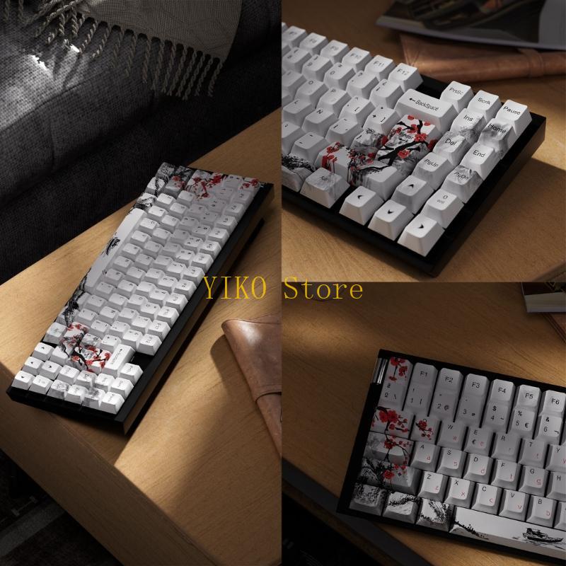 K32C كيكابس زهر البرقوق كيكابس - مراجعة Keycaps Oem Profile 87 Keys وسعره