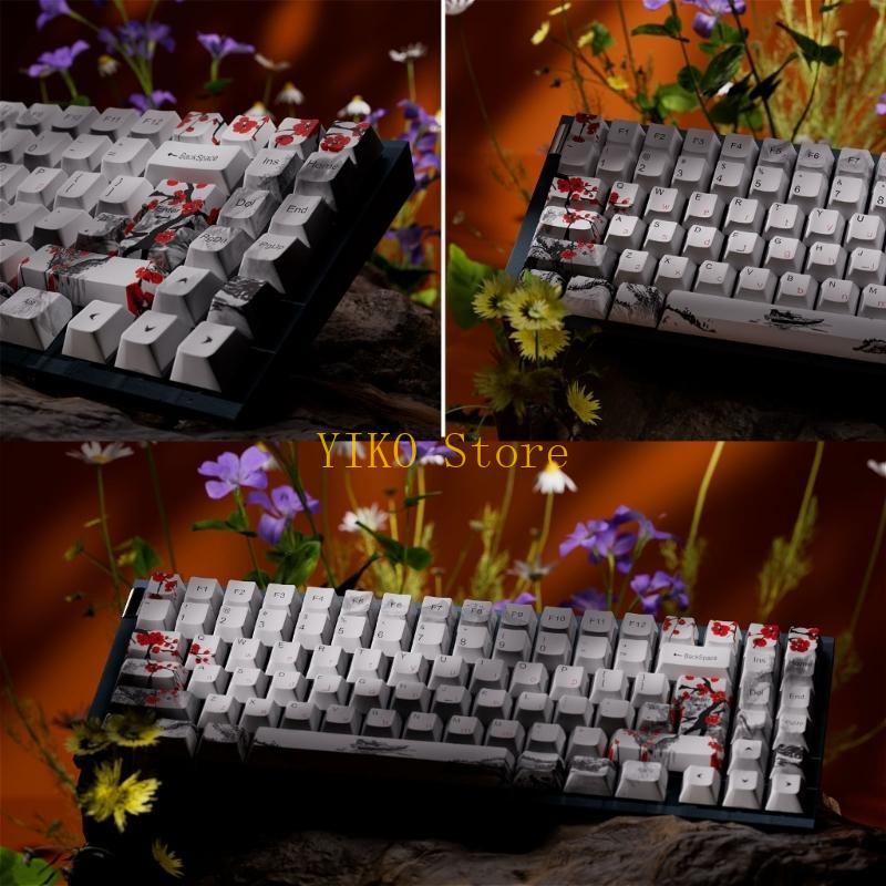 K32C كيكابس زهر البرقوق كيكابس - مراجعة Keycaps Oem Profile 87 Keys وسعره
