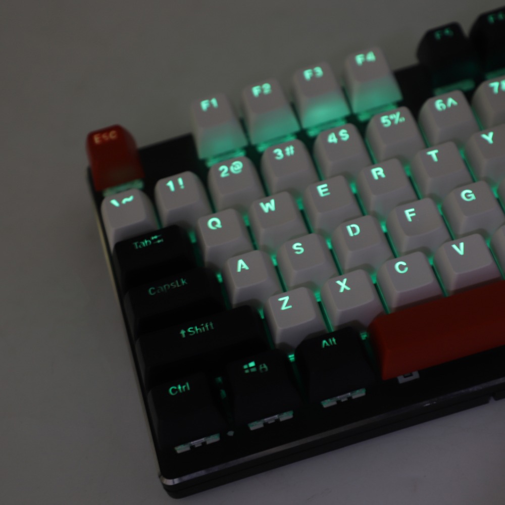 تسديدة مزدوجة تألق من خلال أغط - مراجعة Keycaps Pbt Double Shot 104 Keys وسعره