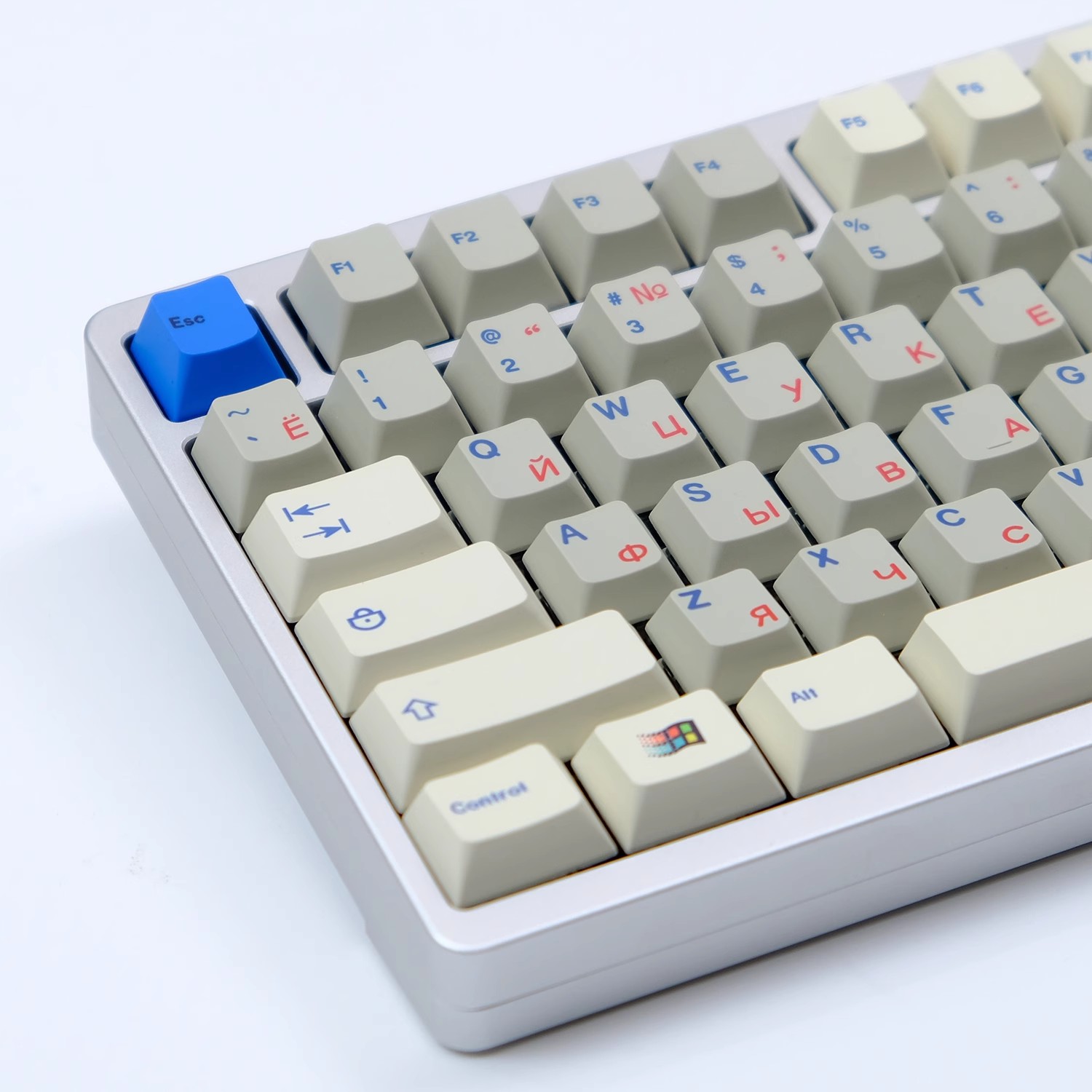 مجموعة مفاتيح عتيقة, رمادي, أب - مراجعة Keycaps Cherry Profile Pbt وسعره
