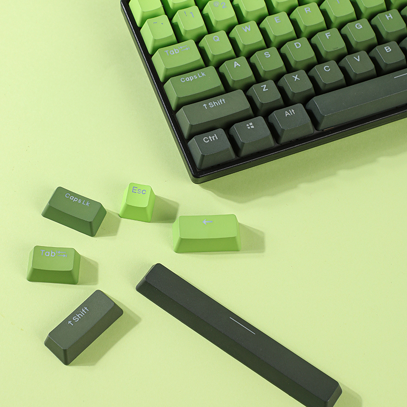 أغطية مفاتيح PBT بتدرج لون الم - مراجعة Keycaps Oem Profile 87 Keys وسعره