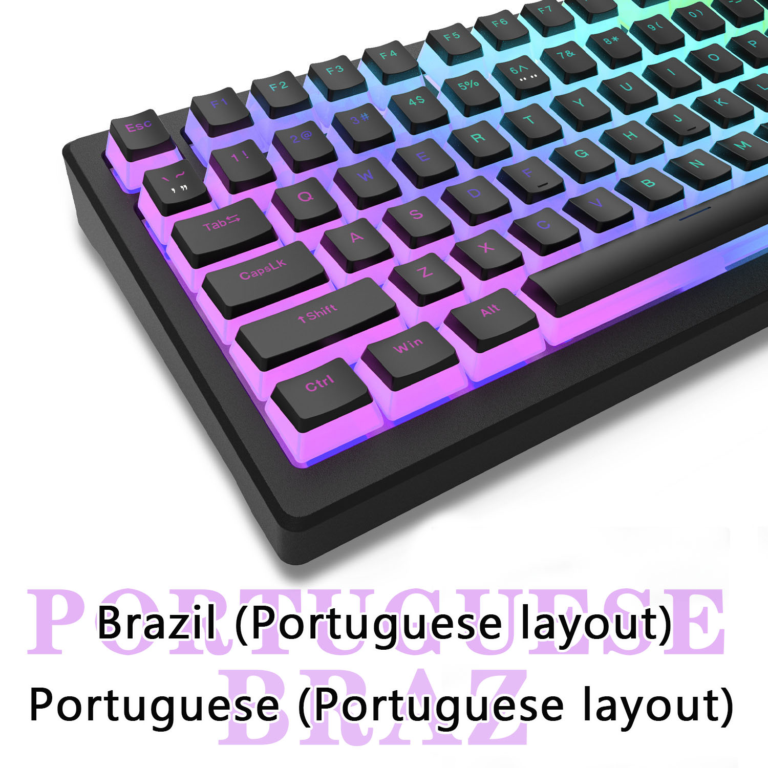 أغطية مفاتيح PBT بتصميم بادينغ - مراجعة Keycaps Translucent Pudding Rgb وسعره