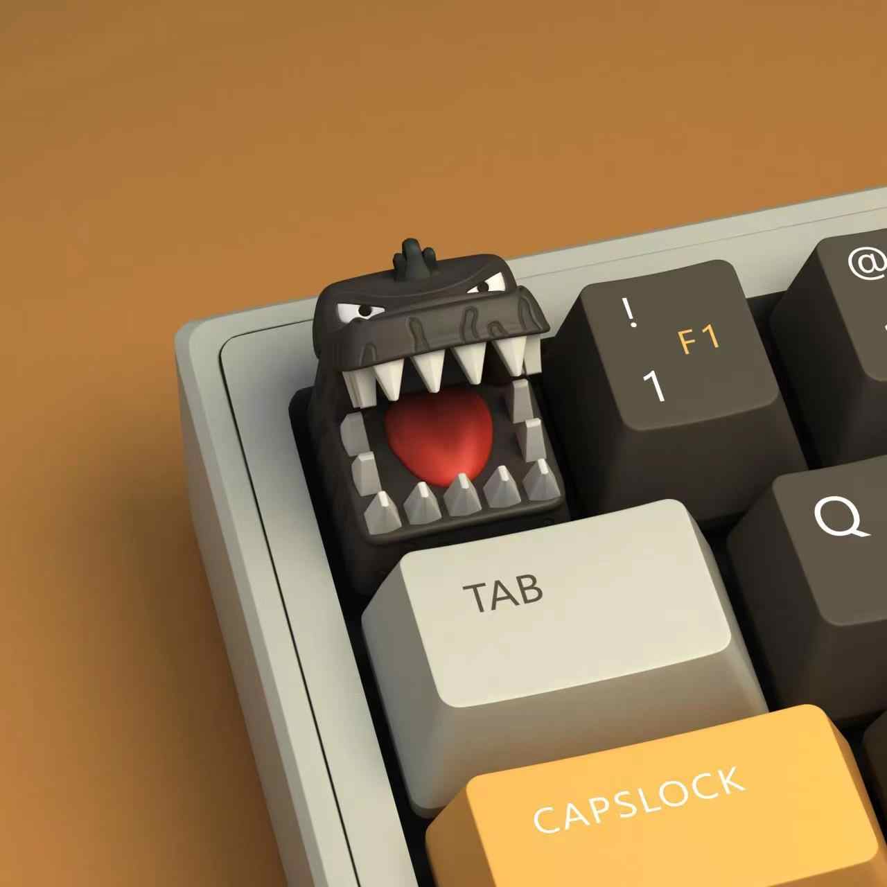 ثلاثية الأبعاد ديناصور أنيمي ا - مراجعة Keycaps Artisan Resin Handmade وسعره