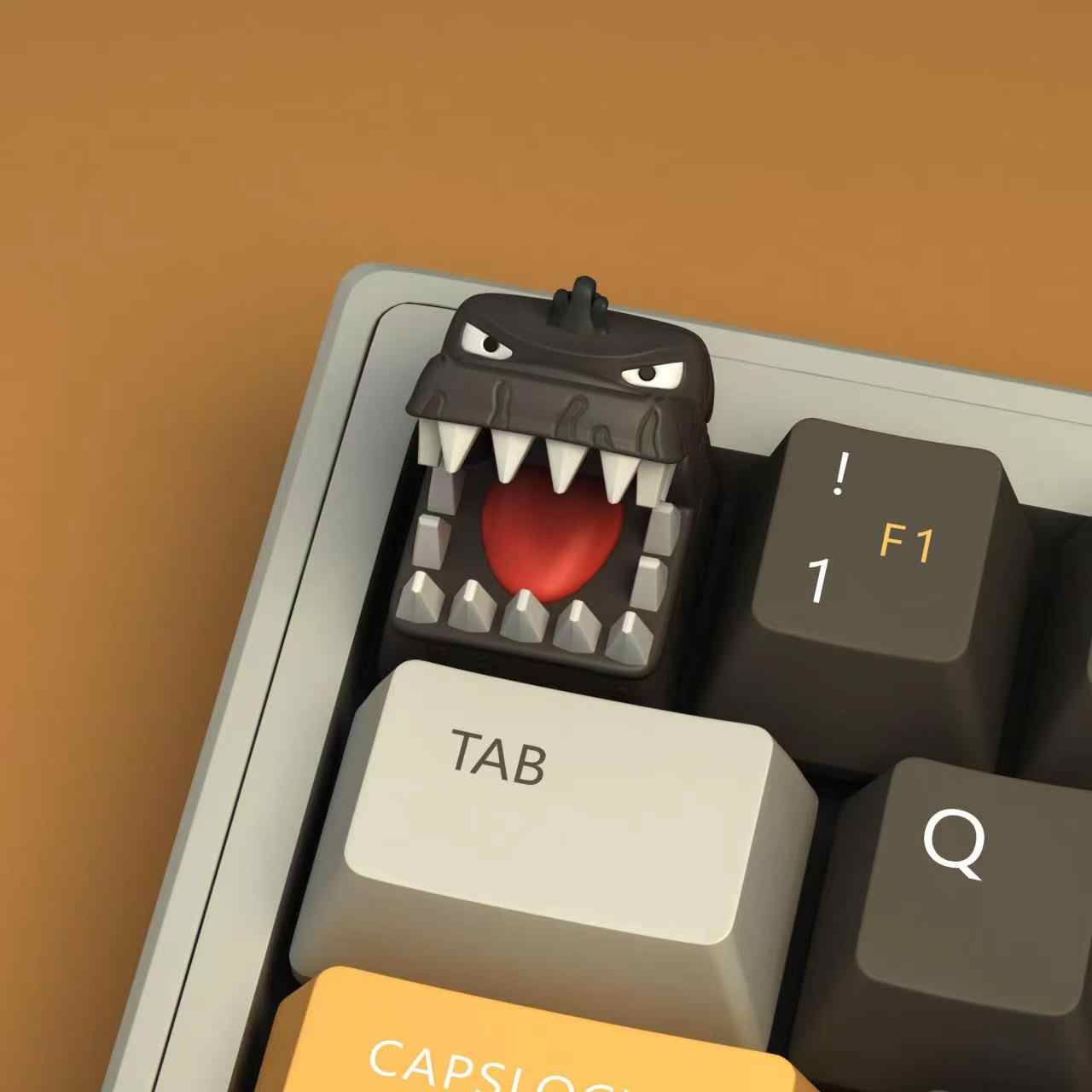 ثلاثية الأبعاد ديناصور أنيمي ا - مراجعة Keycaps Artisan Resin Handmade وسعره